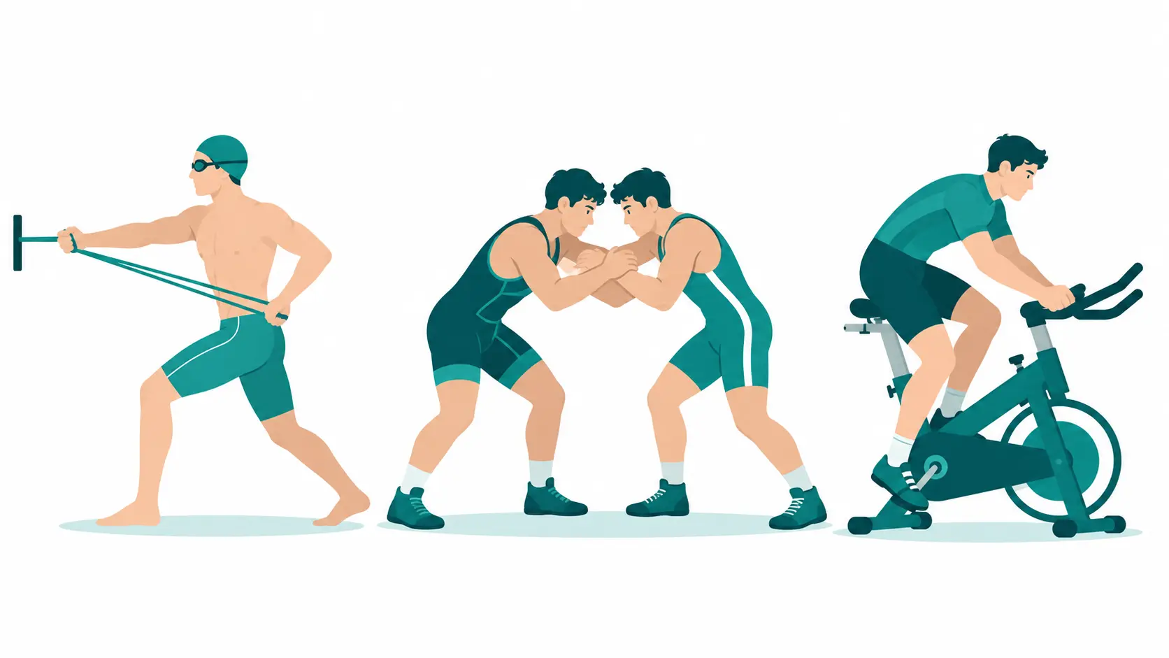 Illustration d'un kinésithérapeute encadrant un exercice de réathlétisation spécifique au sport