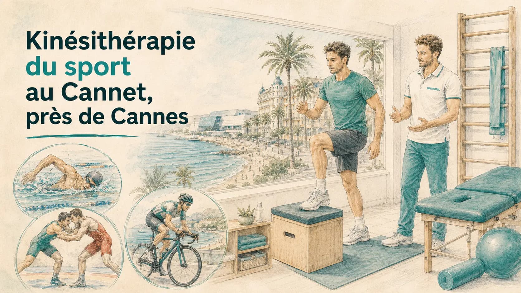 Illustration d'une séance de kinésithérapie du sport chez Kinevertus
