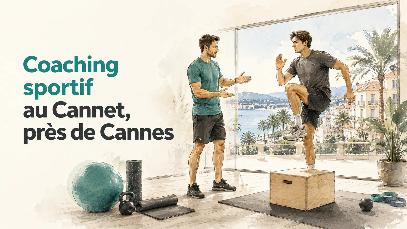 Illustration d'une séance de coaching sportif individualisé chez Kinevertus